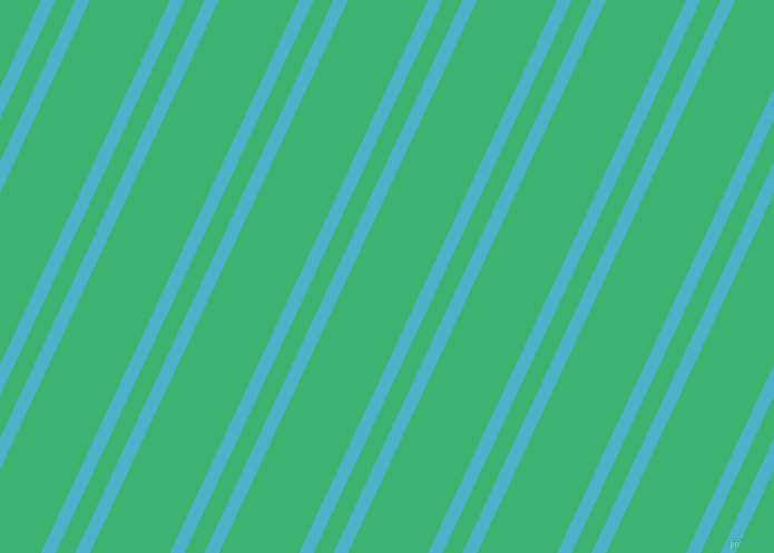 65 degree angle dual stripes lines, 12 pixel lines width, 16 and 65 pixel line spacing, Viking and Medium Sea Green dual two line striped seamless tileable