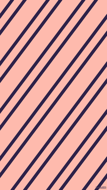 53 degree angles dual stripes lines, 11 pixel lines width, 24 and 53 pixels line spacing, Violent Violet and Melon dual two line striped seamless tileable