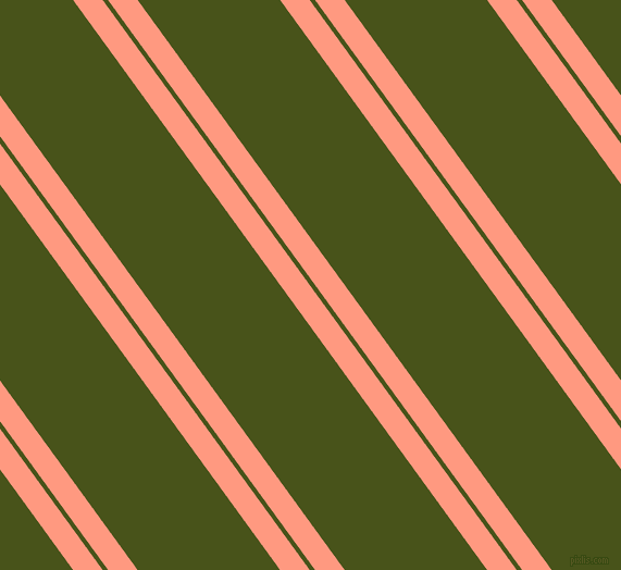 126 degree angle dual striped lines, 22 pixel lines width, 4 and 106 pixel line spacing, Vivid Tangerine and Verdun Green dual two line striped seamless tileable