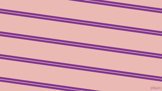 172 degree angle dual stripe line, 7 pixel line width, 2 and 60 pixel line spacing, Vivid Violet and Beauty Bush dual two line striped seamless tileable