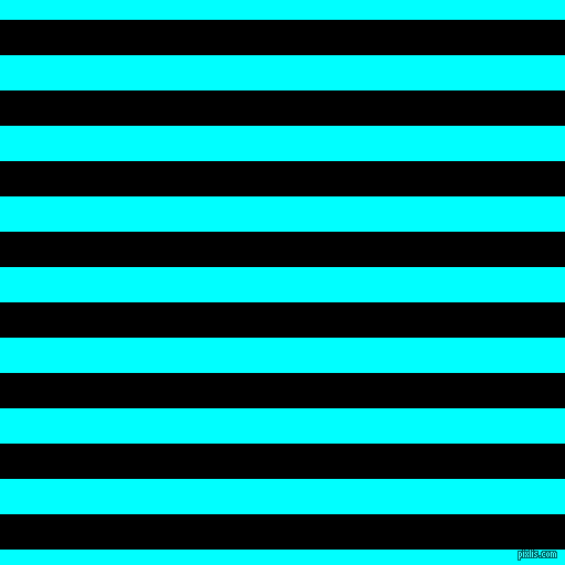 horizontal lines stripes, 32 pixel line width, 32 pixel line spacing, Black and Aqua horizontal lines and stripes seamless tileable