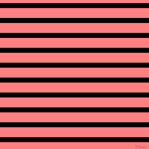 horizontal lines stripes, 16 pixel line width, 32 pixel line spacing, Black and Salmon horizontal lines and stripes seamless tileable
