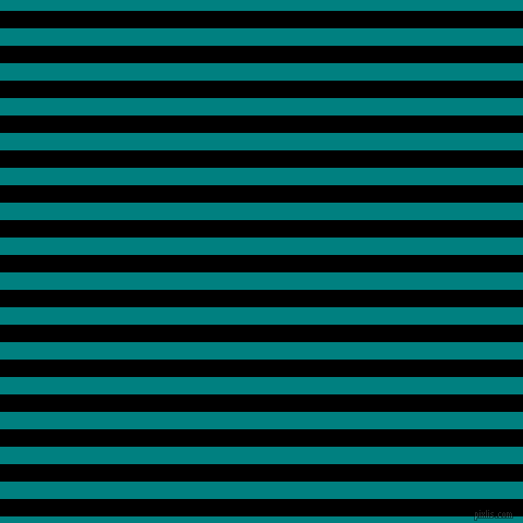 horizontal lines stripes, 16 pixel line width, 16 pixel line spacing, Black and Teal horizontal lines and stripes seamless tileable