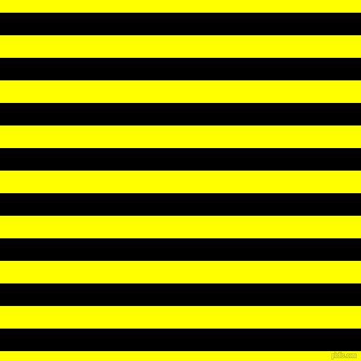 horizontal lines stripes, 32 pixel line width, 32 pixel line spacing, Black and Yellow horizontal lines and stripes seamless tileable