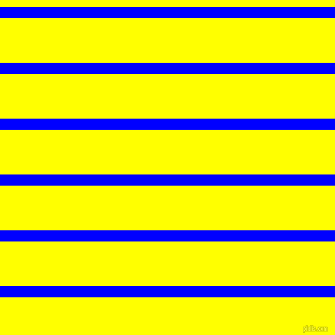 horizontal lines stripes, 16 pixel line width, 64 pixel line spacing, Blue and Yellow horizontal lines and stripes seamless tileable