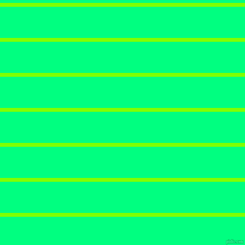 horizontal lines stripes, 8 pixel line width, 64 pixel line spacing, Chartreuse and Spring Green horizontal lines and stripes seamless tileable