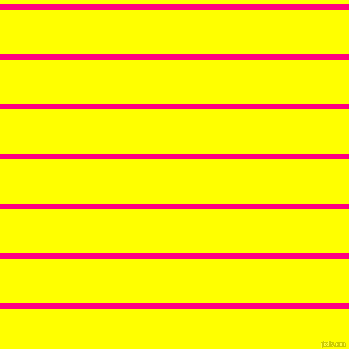 horizontal lines stripes, 8 pixel line width, 64 pixel line spacing, Deep Pink and Yellow horizontal lines and stripes seamless tileable