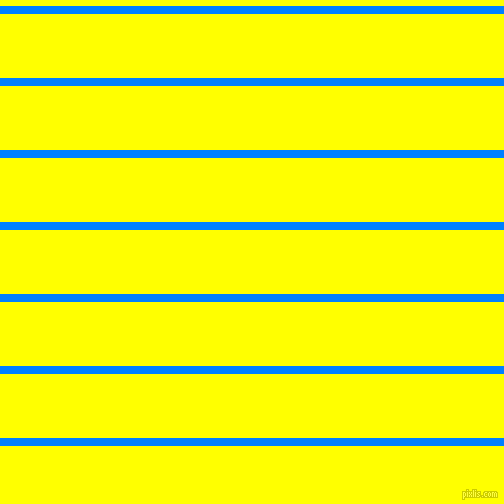 horizontal lines stripes, 8 pixel line width, 64 pixel line spacing, Dodger Blue and Yellow horizontal lines and stripes seamless tileable