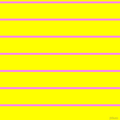 horizontal lines stripes, 8 pixel line width, 64 pixel line spacing, Fuchsia Pink and Yellow horizontal lines and stripes seamless tileable