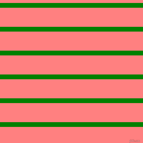 horizontal lines stripes, 16 pixel line width, 64 pixel line spacing, Green and Salmon horizontal lines and stripes seamless tileable
