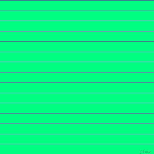 horizontal lines stripes, 1 pixel line width, 32 pixel line spacing, Magenta and Spring Green horizontal lines and stripes seamless tileable