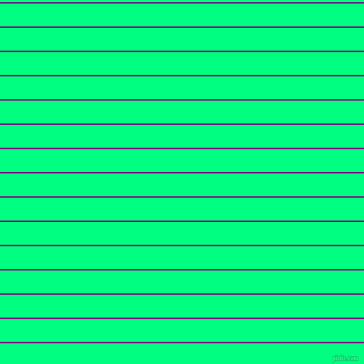 horizontal lines stripes, 2 pixel line width, 32 pixel line spacing, Purple and Spring Green horizontal lines and stripes seamless tileable
