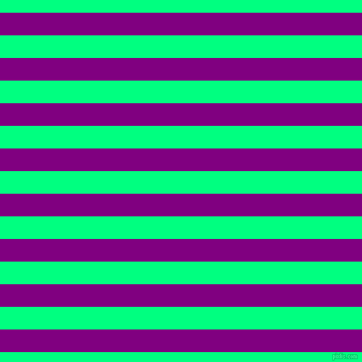 horizontal lines stripes, 32 pixel line width, 32 pixel line spacing, Purple and Spring Green horizontal lines and stripes seamless tileable