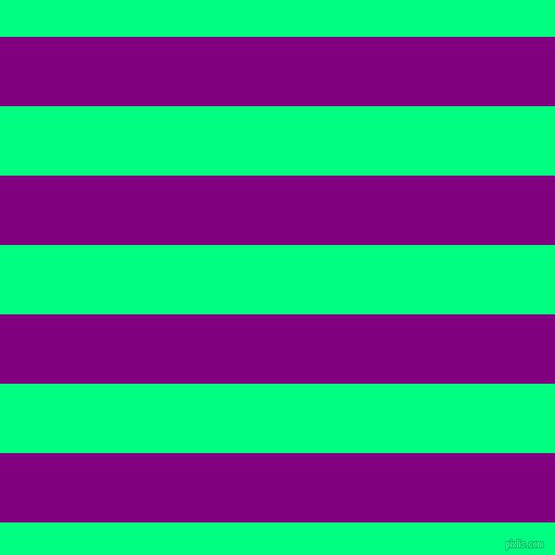 horizontal lines stripes, 64 pixel line width, 64 pixel line spacing, Purple and Spring Green horizontal lines and stripes seamless tileable