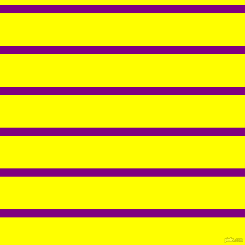 horizontal lines stripes, 16 pixel line width, 64 pixel line spacing, Purple and Yellow horizontal lines and stripes seamless tileable