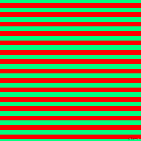 horizontal lines stripes, 16 pixel line width, 16 pixel line spacing, Red and Spring Green horizontal lines and stripes seamless tileable