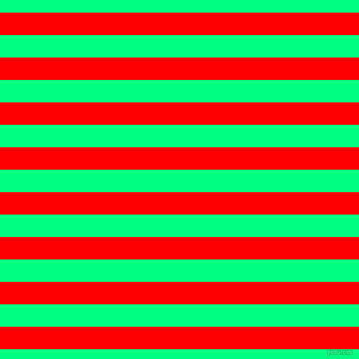 horizontal lines stripes, 32 pixel line width, 32 pixel line spacing, Red and Spring Green horizontal lines and stripes seamless tileable