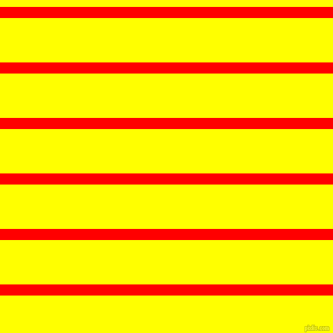 horizontal lines stripes, 16 pixel line width, 64 pixel line spacing, Red and Yellow horizontal lines and stripes seamless tileable