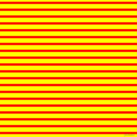 horizontal lines stripes, 8 pixel line width, 16 pixel line spacing, Red and Yellow horizontal lines and stripes seamless tileable