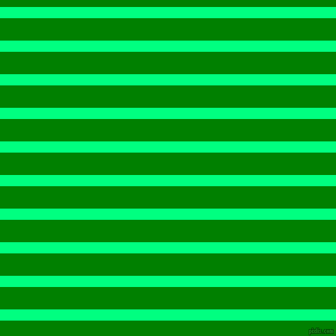 horizontal lines stripes, 16 pixel line width, 32 pixel line spacing, Spring Green and Green horizontal lines and stripes seamless tileable