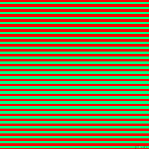 horizontal lines stripes, 8 pixel line width, 8 pixel line spacing, Spring Green and Red horizontal lines and stripes seamless tileable