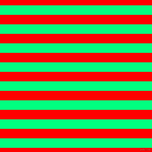 horizontal lines stripes, 32 pixel line width, 32 pixel line spacing, Spring Green and Red horizontal lines and stripes seamless tileable