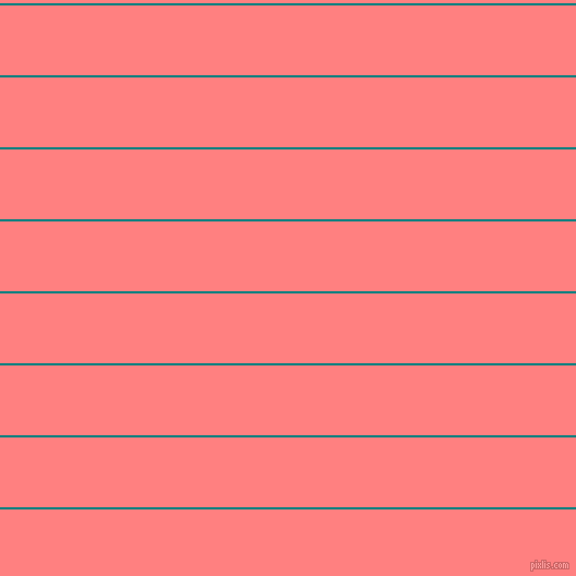 horizontal lines stripes, 2 pixel line width, 64 pixel line spacing, Teal and Salmon horizontal lines and stripes seamless tileable