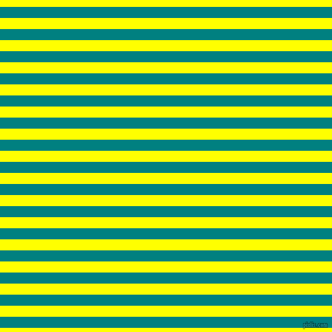 horizontal lines stripes, 16 pixel line width, 16 pixel line spacing, Teal and Yellow horizontal lines and stripes seamless tileable