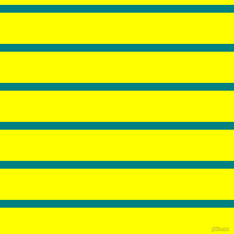 horizontal lines stripes, 16 pixel line width, 64 pixel line spacing, Teal and Yellow horizontal lines and stripes seamless tileable