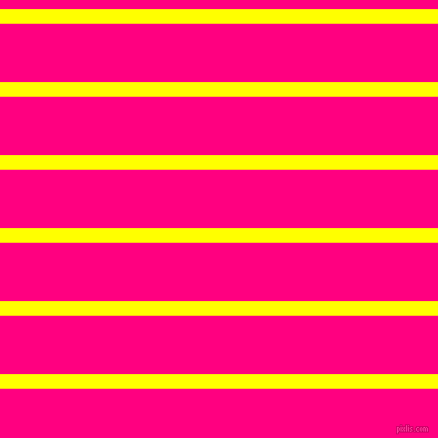 horizontal lines stripes, 16 pixel line width, 64 pixel line spacing, Yellow and Deep Pink horizontal lines and stripes seamless tileable