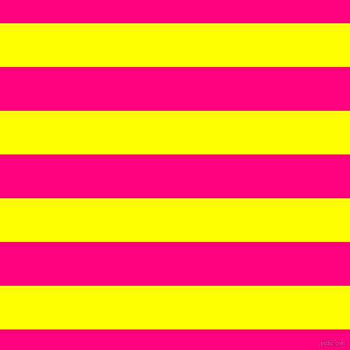 horizontal lines stripes, 64 pixel line width, 64 pixel line spacing, Yellow and Deep Pink horizontal lines and stripes seamless tileable