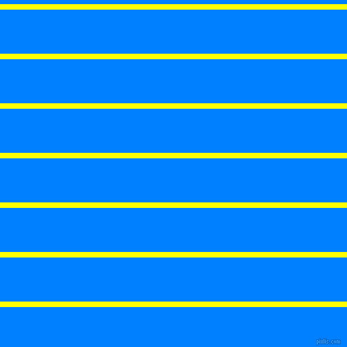 horizontal lines stripes, 8 pixel line width, 64 pixel line spacing, Yellow and Dodger Blue horizontal lines and stripes seamless tileable