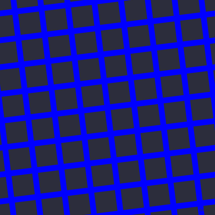 7/97 degree angle diagonal checkered chequered lines, 20 pixel line width, 72 pixel square size, plaid checkered seamless tileable