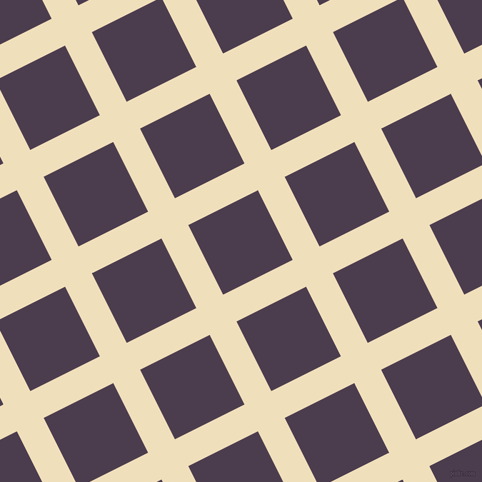 27/117 degree angle diagonal checkered chequered lines, 42 pixel line width, 109 pixel square size, plaid checkered seamless tileable