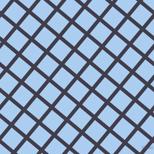 50/140 degree angle diagonal checkered chequered lines, 12 pixel line width, 52 pixel square size, plaid checkered seamless tileable