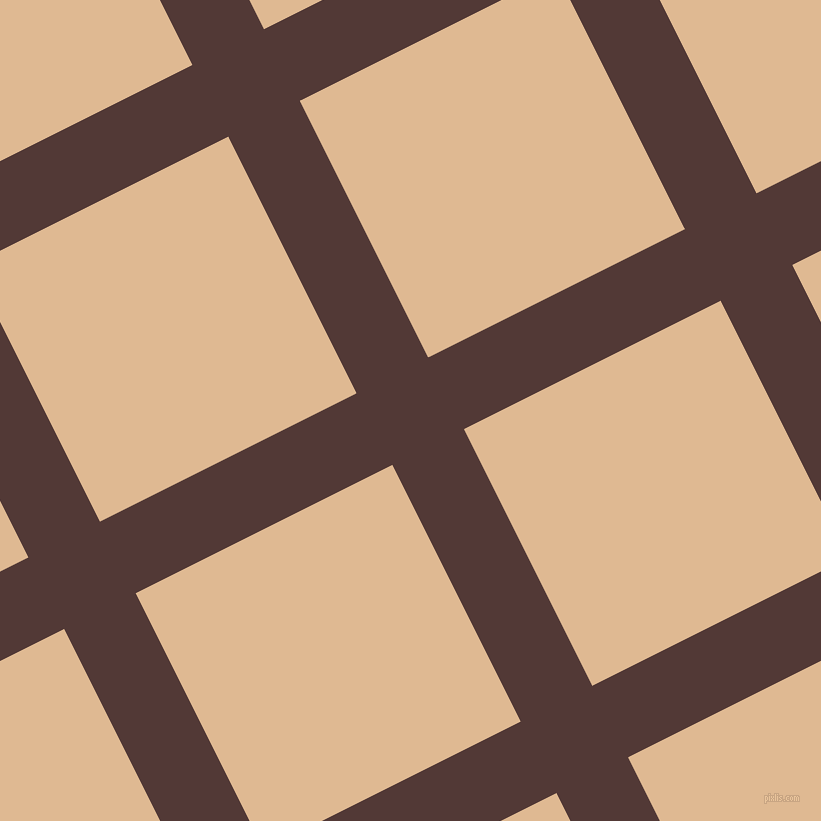 27/117 degree angle diagonal checkered chequered lines, 80 pixel lines width, 287 pixel square size, plaid checkered seamless tileable
