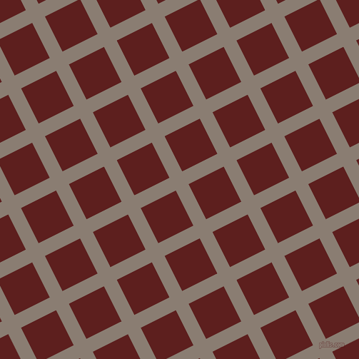 27/117 degree angle diagonal checkered chequered lines, 20 pixel lines width, 55 pixel square size, Americano and Red Oxide plaid checkered seamless tileable
