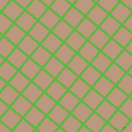 50/140 degree angle diagonal checkered chequered lines, 8 pixel line width, 46 pixel square size, Apple and Pale Taupe plaid checkered seamless tileable