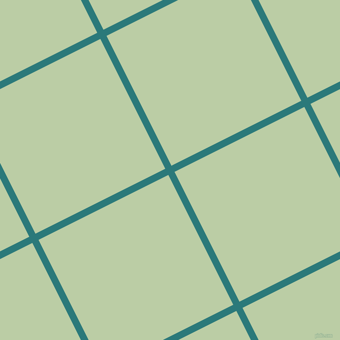 27/117 degree angle diagonal checkered chequered lines, 14 pixel lines width, 295 pixel square size, Atoll and Pixie Green plaid checkered seamless tileable