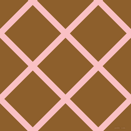 45/135 degree angle diagonal checkered chequered lines, 20 pixel lines width, 131 pixel square size, Azalea and Rusty Nail plaid checkered seamless tileable