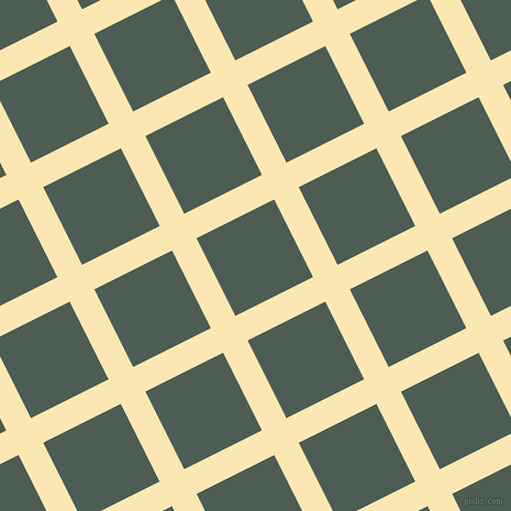 27/117 degree angle diagonal checkered chequered lines, 25 pixel lines width, 79 pixel square size, Banana Mania and Feldgrau plaid checkered seamless tileable