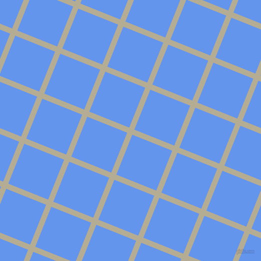 68/158 degree angle diagonal checkered chequered lines, 11 pixel line width, 86 pixel square size, Bison Hide and Cornflower Blue plaid checkered seamless tileable