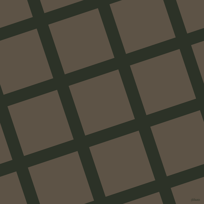 18/108 degree angle diagonal checkered chequered lines, 49 pixel lines width, 211 pixel square size, Black Forest and Judge Grey plaid checkered seamless tileable
