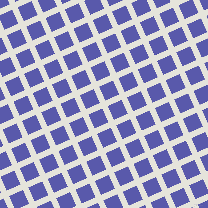24/114 degree angle diagonal checkered chequered lines, 24 pixel lines width, 61 pixel square size, Black White and Rich Blue plaid checkered seamless tileable