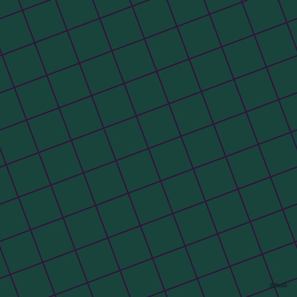 21/111 degree angle diagonal checkered chequered lines, 3 pixel line width, 68 pixel square size, Blackcurrant and Deep Teal plaid checkered seamless tileable
