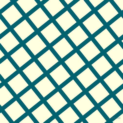 39/129 degree angle diagonal checkered chequered lines, 17 pixel lines width, 62 pixel square size, Blue Lagoon and Light Yellow plaid checkered seamless tileable