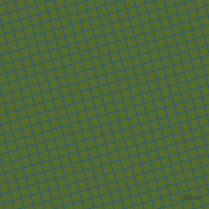 16/106 degree angle diagonal checkered chequered lines, 2 pixel line width, 17 pixel square size, Blumine and Dark Olive Green plaid checkered seamless tileable