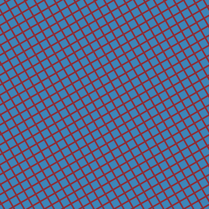 30/120 degree angle diagonal checkered chequered lines, 5 pixel line width, 23 pixel square size, Bright Red and Curious Blue plaid checkered seamless tileable