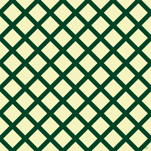 45/135 degree angle diagonal checkered chequered lines, 17 pixel lines width, 51 pixel square size, British Racing Green and Cumulus plaid checkered seamless tileable