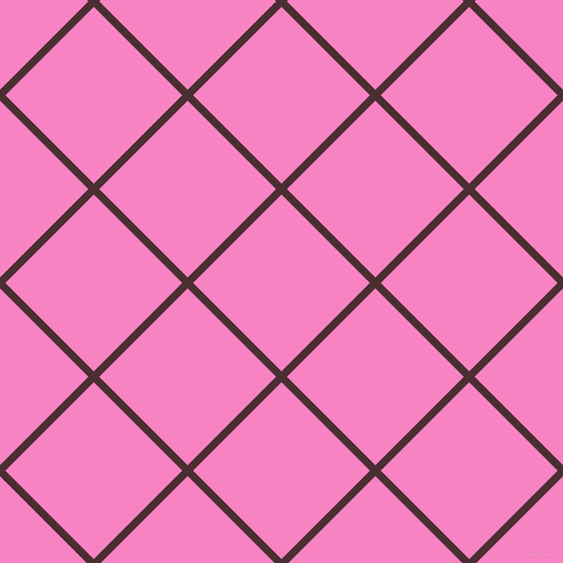 45/135 degree angle diagonal checkered chequered lines, 11 pixel lines width, 179 pixel square size, Cab Sav and Tea Rose plaid checkered seamless tileable
